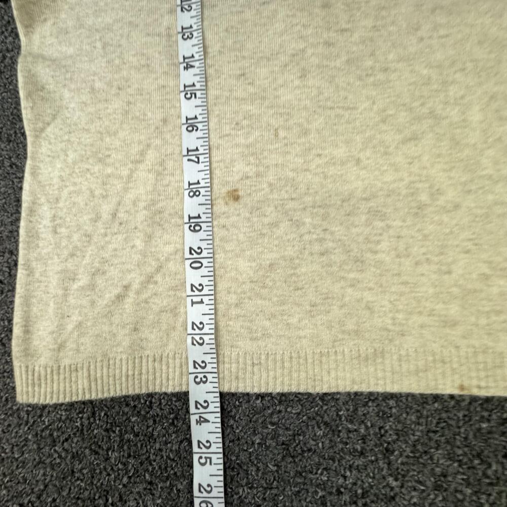 Kimberly Pullover Sweater Womens M Beige Short Sleeve Crew Neck Zipper Cashmere - Picture 6 of 8
